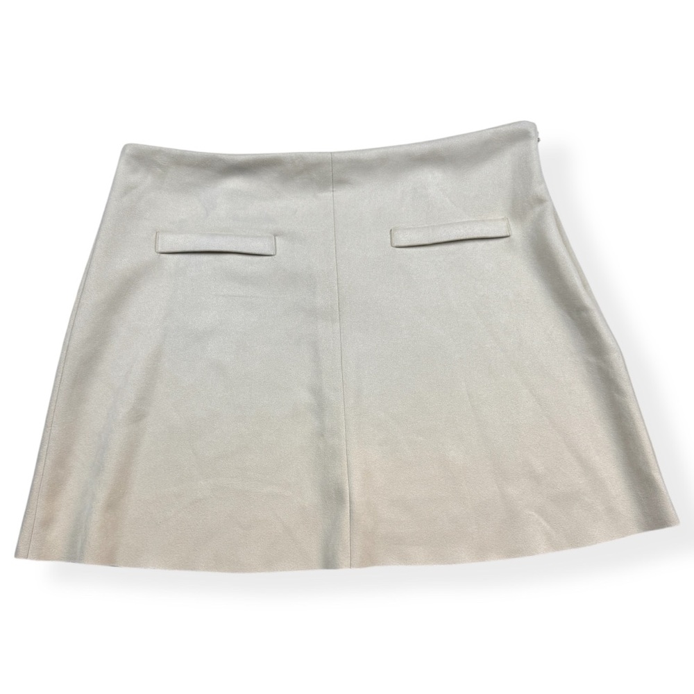 Zara Mini Skirt Womens‎ Large L Cream Aline Skirt